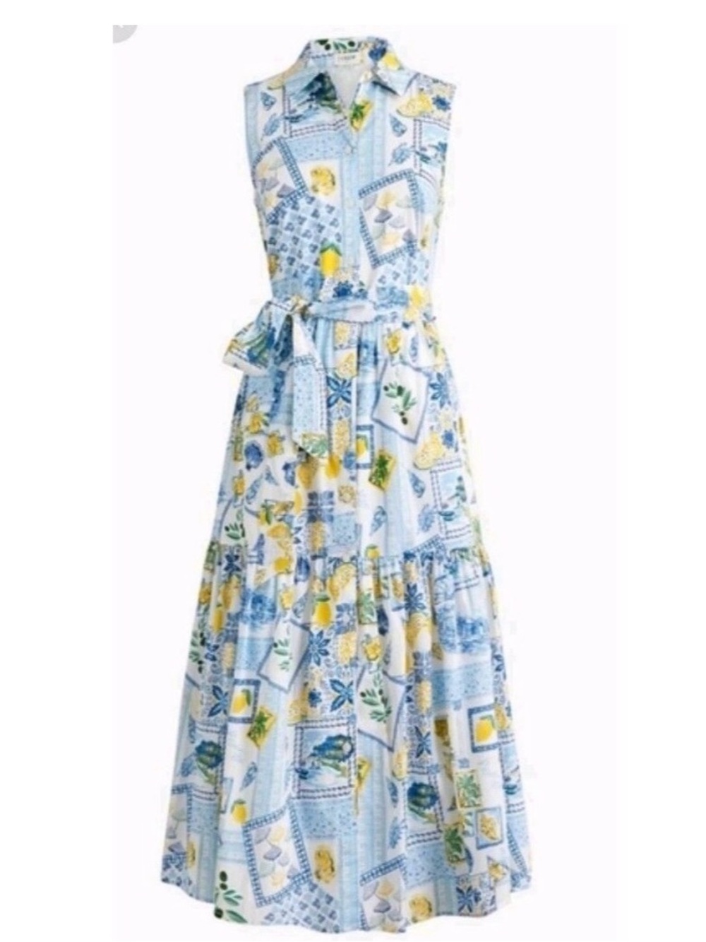 J. Crew Collared All Cotton Midi Button Down Dress